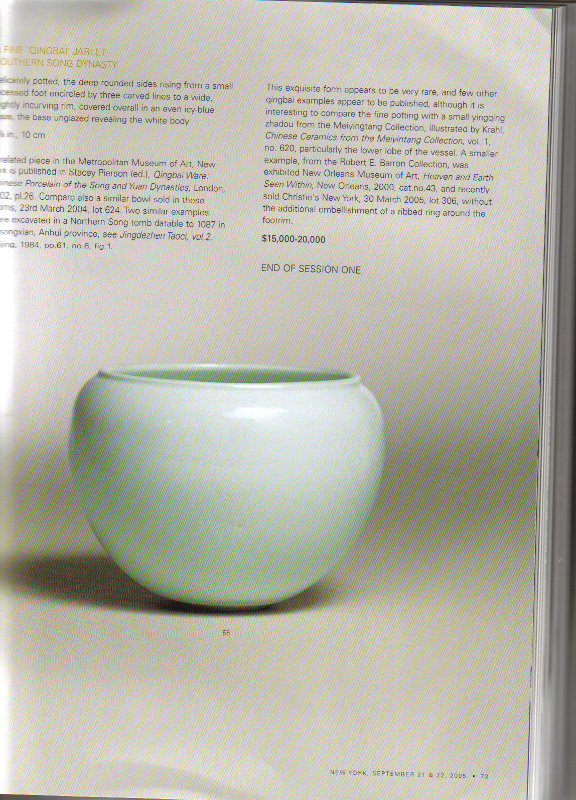 Fine Chinese Ceramics & WoA - September 21-22, 2005